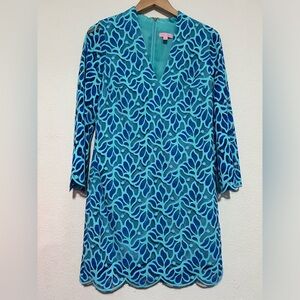 Lilly Pulitzer Blue Devina Brewster Dress Size 10